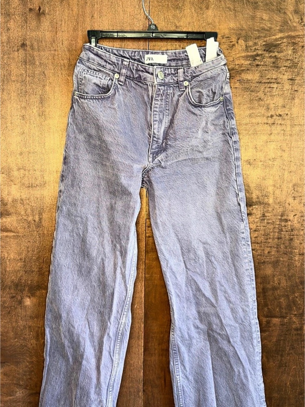 Zara Straight Leg Jeans in Purple, Waist 28